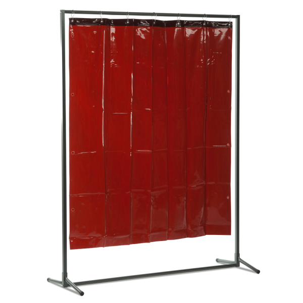 Stellwand / Schutzwand VIPER 1300 mit Vorhang 1600 x 1400 mm Bronze
